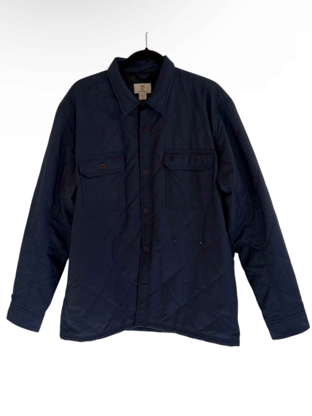 Timberland Navy Blue Diamond Quilted Shirt Jacket XL